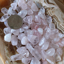 Load image into Gallery viewer, Rose Quartz Tumbled Chips (xs) 4oz bag