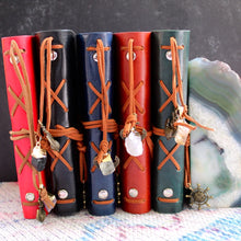 Load image into Gallery viewer, Leather Notebook w/ Crystal Accent