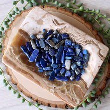 Load image into Gallery viewer, Lapis Lazuli Tumbled Chips (xs) 4oz bag