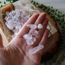 Load image into Gallery viewer, Rose Quartz Tumbled Chips (xs) 4oz bag