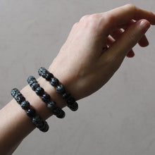 Load image into Gallery viewer, Snowflake Obsidian Bracelet