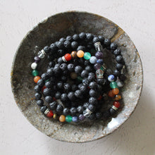 Load image into Gallery viewer, Seven Chakra Bracelet with Lava Beads