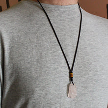 Load image into Gallery viewer, Rose Quartz Raw Necklace