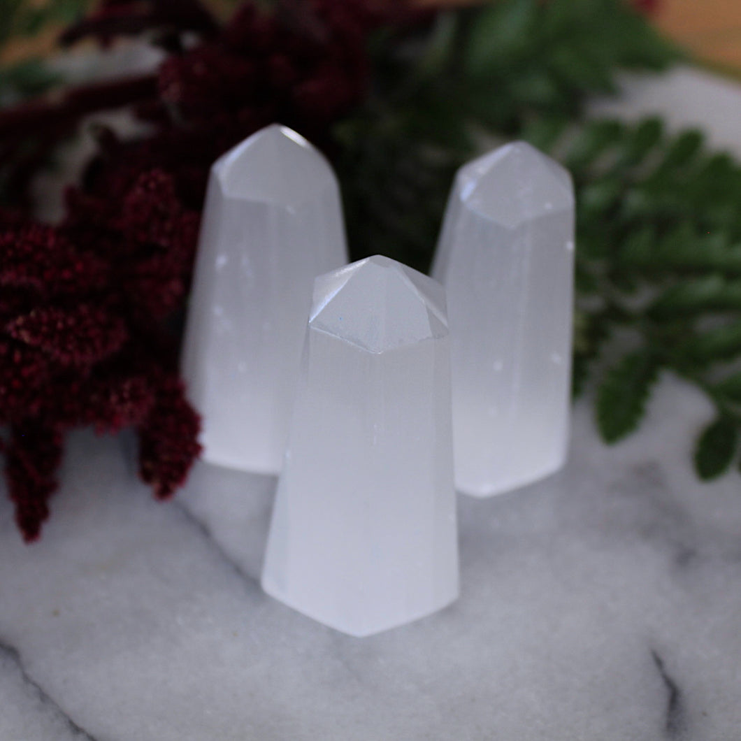 Selenite Obelisk, small