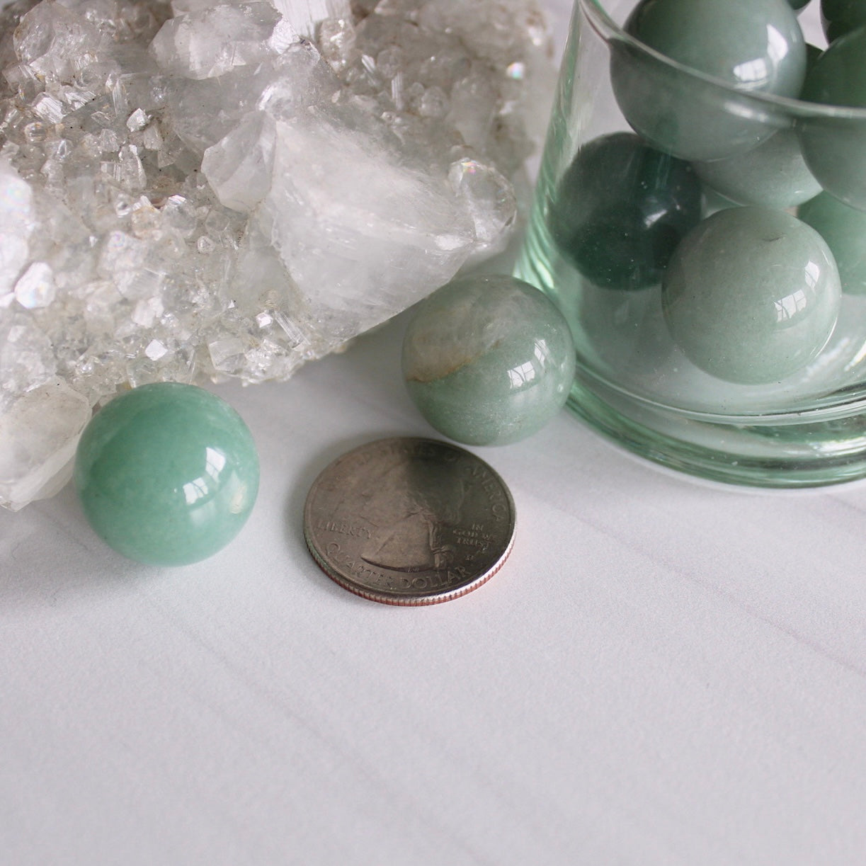 Aventurine Mini Sphere – Pebble House