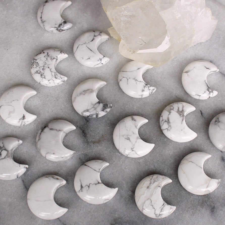 Howlite Moon