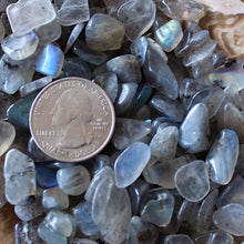 Load image into Gallery viewer, Labradorite Tumbled Chips (xs) 4oz bag
