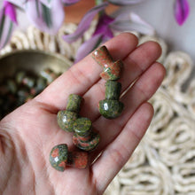 Load image into Gallery viewer, Unakite Jasper Mini Mushroom
