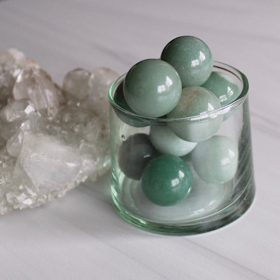 Aventurine Mini Sphere – Pebble House