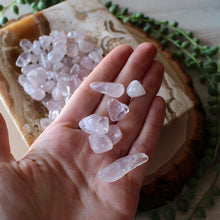 Load image into Gallery viewer, Rose Quartz Tumbled Chips (xs) 4oz bag
