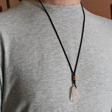 Load image into Gallery viewer, Rose Quartz Raw Necklace
