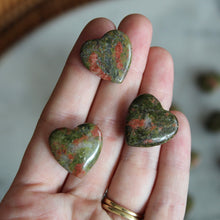 Load image into Gallery viewer, Unakite Jasper 20mm Heart
