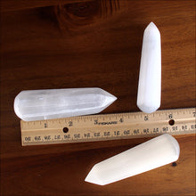 Load image into Gallery viewer, Selenite Faceted Wand
