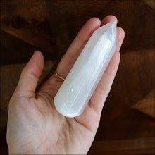 Load image into Gallery viewer, Selenite Faceted Wand
